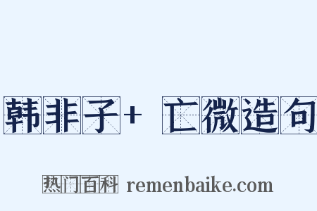 韩非子+亡微造句是什么意思的图片